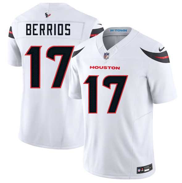 Men & Women & Youth Houston Texans #17 Braxton Berrios White 2025 F.U.S.E. Vapor Limited Stitched Jersey->houston texans->NFL Jersey